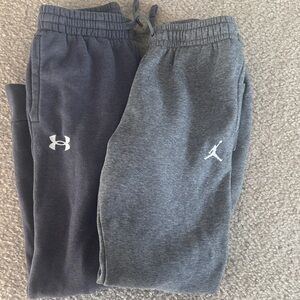 Boys Gray Joggers (UA and Jordan)